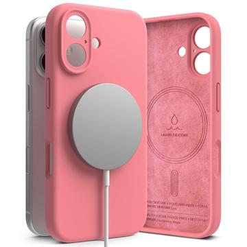 Coque MagSafe iPhone 16 en Silicone Liquide Ringke - Rose