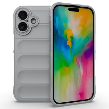 Coque iPhone 16 en TPU - Rugged - Gris Clair