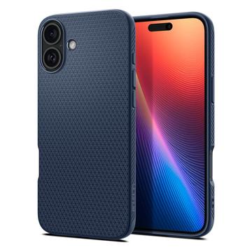 Coque iPhone 16 TPU Spigen Liquid Air - Bleu Marine