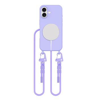 Coque MagSafe iPhone 16 Tech-Protect MagNecklace - Lavande