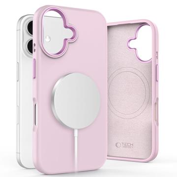 Coque iPhone 16 Tech-Protect Silicone Pure - Compatible MagSafe - Rose Pearl