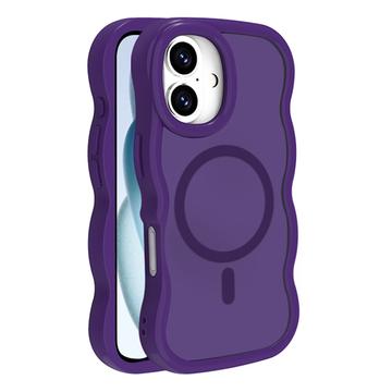 Coque hybride magnétique iPhone 16 bord d\'onde - Violete