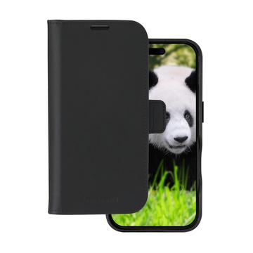 Étui portefeuille en cuir iPhone 16 dbramante1928 Lynge MagSafe 2-en-1 - Noir