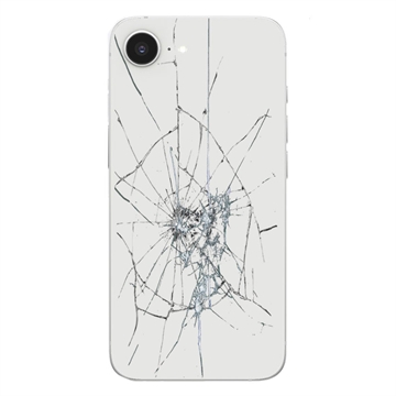 Réparation Cache Batterie pour iPhone 16e - Verre Seulement - Blanc