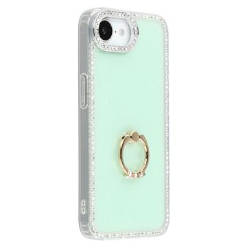 Coque Hybride iPhone 16e CrystalGlow avec support à anneau