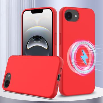Coque iPhone 16e en Silicone Liquide - Compatible MagSafe - Rouge