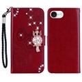Etui hibou iPhone 16e iPhone 16e avec strass - Rouge