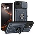 Coque Hybride iPhone 16e à Anneau Rotatif avec Protection pour Appareil Photo