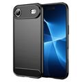 Coque iPhone 17 Air en TPU Brossé - Fibre de Carbone