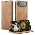 Étui Portefeuille iPhone 17 Air Caseme Série 013 - Marron