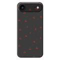 Coque iPhone 17 Air en TPU à motif cerise - Noire