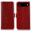 Étui Portefeuille iPhone 17 Air en Cuir avec RFID - Série Crocodile