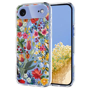 Coque iPhone 17 Air en TPU à motif floral - Lys