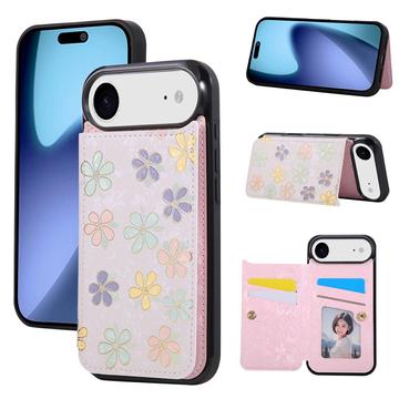 Étui à imprimé floral iPhone 17 Air avec porte-cartes RFID - Fleurs