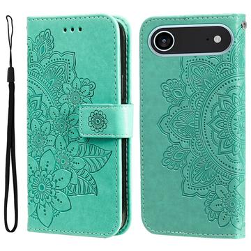 Étui Portefeuille iPhone 17 Air Mandala Série - Vert