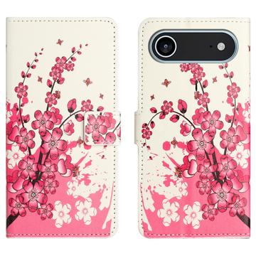 Étui Portefeuille iPhone 17 Air - Série Style - Fleurs Rose