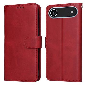 Étui portefeuille iPhone 17 Air avec support - Rouge