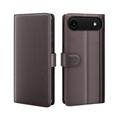 Étui Portefeuille iPhone 17 Air en Cuir avec Béquille - Marron