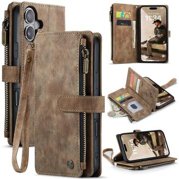 Étui Portefeuille iPhone 17 Multifonctionnel Caseme C30 - Marron
