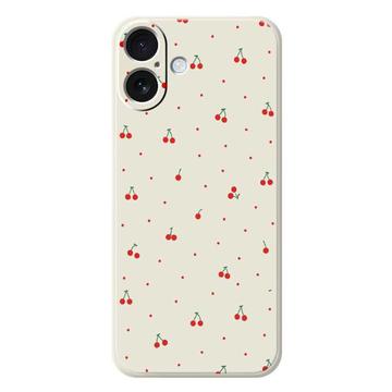 Coque iPhone 17 en TPU à motif cerise - Beige