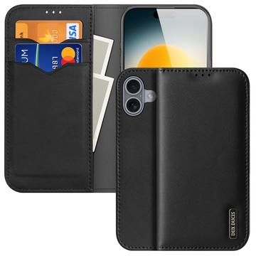 Etui Portefeuille iPhone 17 en Cuir Dux Ducis Hivo - Noir