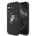 Coque iPhone 17 en silicone liquide MagSafe Karl Lagerfeld Karl and Choupette