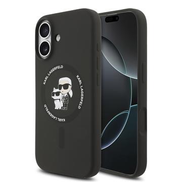 Coque iPhone 17 en silicone liquide MagSafe Karl Lagerfeld Karl and Choupette
