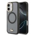 Coque Hybride iPhone 17 Lacoste Frosted Finish Gold Logo - Compatible MagSafe - Noire