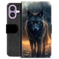 Étui Portefeuille Premium iPhone 17 - Loup