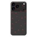 Coque iPhone 17 Pro en TPU à motif cerise - Noire
