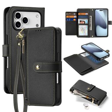 Étui portefeuille en cuir iPhone 17 Pro avec couverture magnétique Dux Ducis Lawa
