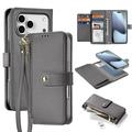 Étui portefeuille en cuir iPhone 17 Pro avec couverture magnétique Dux Ducis Lawa