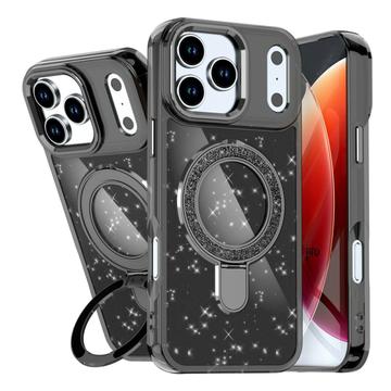 Coque hybride pailletée iPhone 17 Pro avec Kickstand - Compatible MagSafe