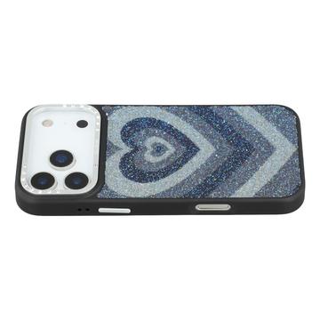 Coque hybride magnétique iPhone 17 Pro Jaucase avec motif de coeur - Noir