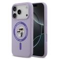 Coque iPhone 17 Pro en silicone liquide MagSafe Karl Lagerfeld Karl and Choupette - Violete