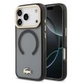 Coque Hybride iPhone 17 Pro Lacoste Frosted Finish Gold Logo - Compatible MagSafe - Noire