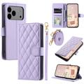 Étui iPhone 17 Pro portefeuille matelassé luxueux