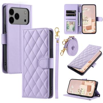 Étui iPhone 17 Pro portefeuille matelassé luxueux