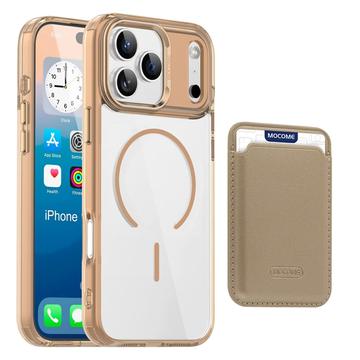 Coque MagSafe iPhone 17 Pro avec porte-cartes - Or du désert / Transparente