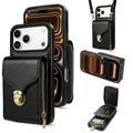 Coque tout-en-un pour iPhone 17 Pro Max avec portefeuille et dragonne