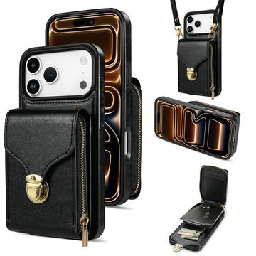 Coque tout-en-un pour iPhone 17 Pro Max avec portefeuille et dragonne