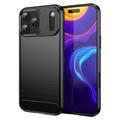 Coque iPhone 17 Pro Max en TPU Brossé - Fibre de Carbone