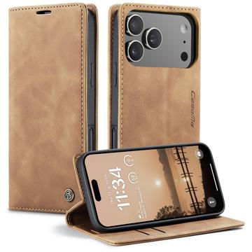 Étui Portefeuille iPhone 17 Pro Max Caseme Série 013 - Marron