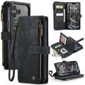 Étui Portefeuille iPhone 17 Pro Max Multifonctionnel Caseme C30 - Noir