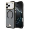Coque Hybride iPhone 17 Pro Max Lacoste Frosted Finish Gold Logo - Compatible MagSafe - Noire