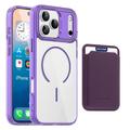 Coque MagSafe iPhone 17 Pro Max avec porte-cartes - Violete / Transparente