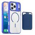 Coque MagSafe iPhone 17 Pro Max avec porte-cartes - Saphire / Transparente