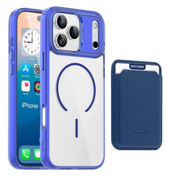 Coque MagSafe iPhone 17 Pro Max avec porte-cartes - Saphire / Transparente