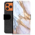 Étui Portefeuille Premium iPhone 17 Pro Max - Marbre Élégant