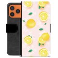 Étui Portefeuille Premium iPhone 17 Pro Max - Motif Citron